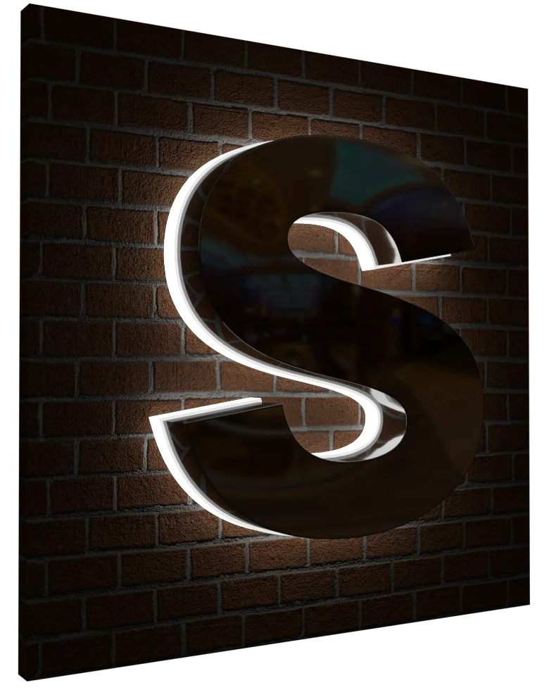 backlit illuminated sign letter endirek zemine aydınlatmalı 20mm pleksili