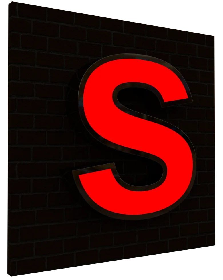 rimmed illuminated channel sign letter profile s1 fileli krom kutu harf profil s1