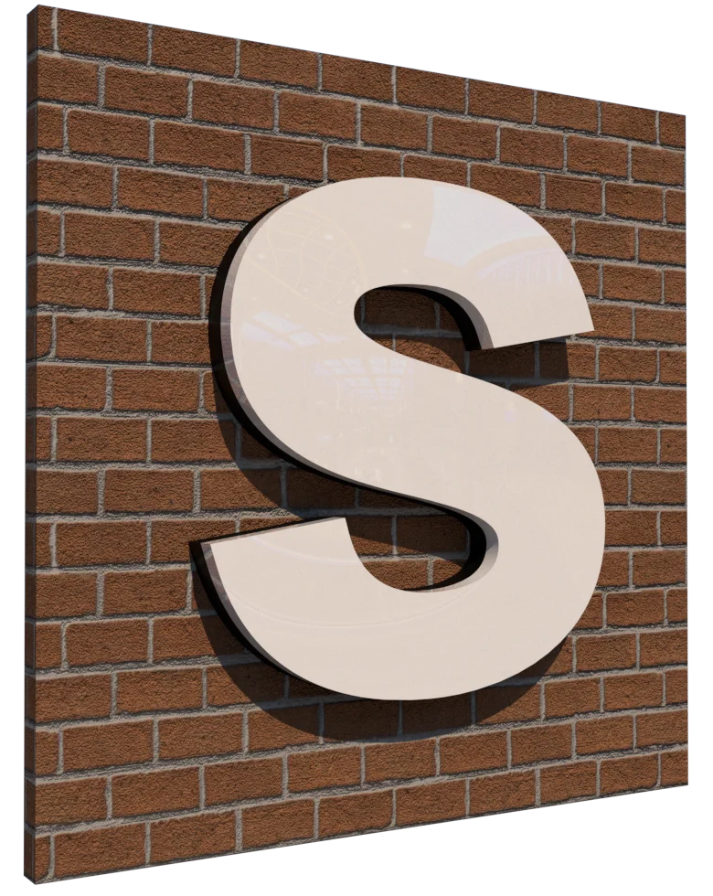 rimless front lit illuminated sign letter profile s4 profil s4 ters kutu slim harf