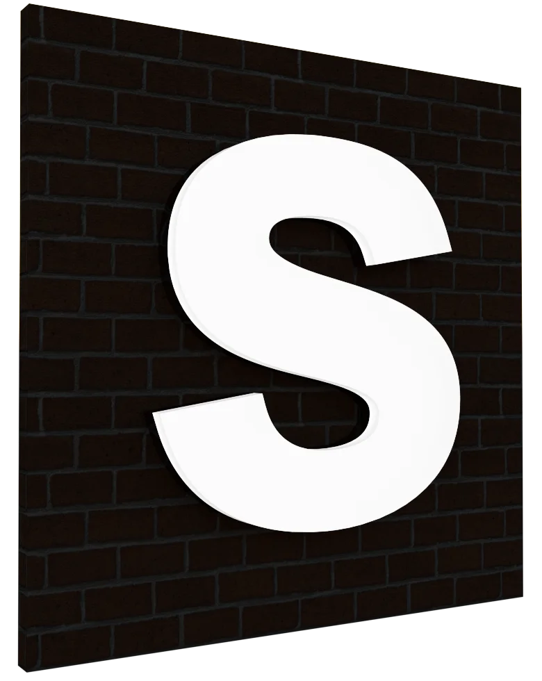 rimless front lit illuminated sign letter profile s4 profil s4 ters kutu slim harf