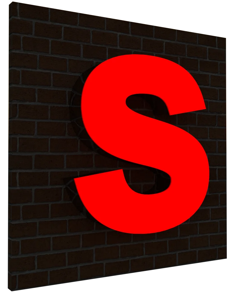 rimless front lit builtup sign letters ters kutu pleksili kutu harf