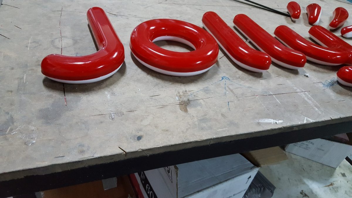 Vacuumed Plexiglass Sign Letters